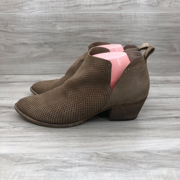 Dolce Vita Ankle Boots Women's 9.5 Brown Suede Slip On Booties - Picture 2 of 11